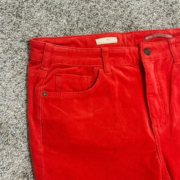 NWT Pilcro High-Rise Skinny Ankle Jeans Red Cotton Elastane Women's Size 31T - Picture 3 of 12